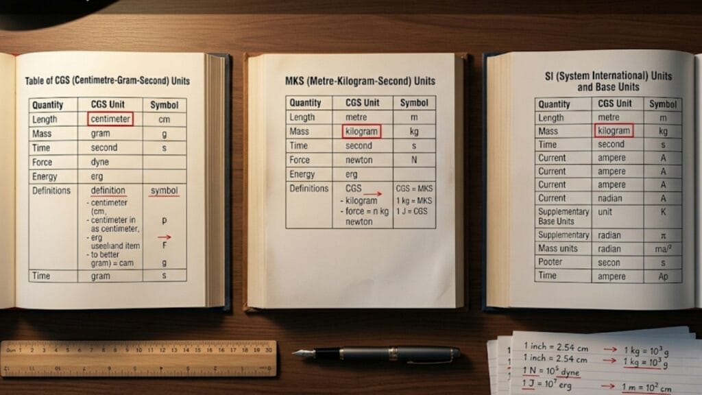 cgs vs mks vs si system