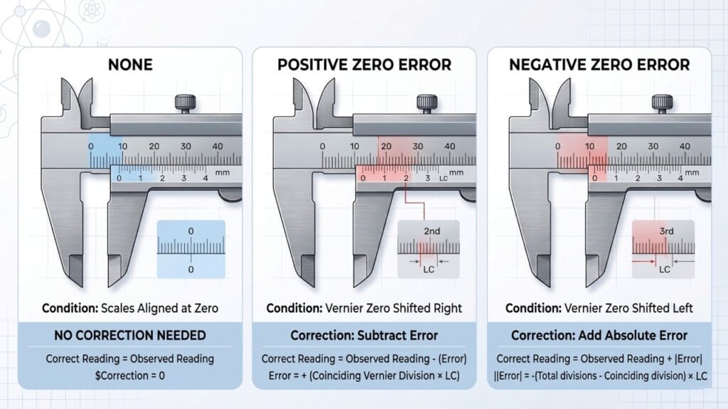 least count of vernier caliper and screw gauge