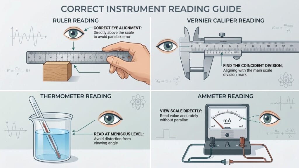 how to read a measuring instrument correctly