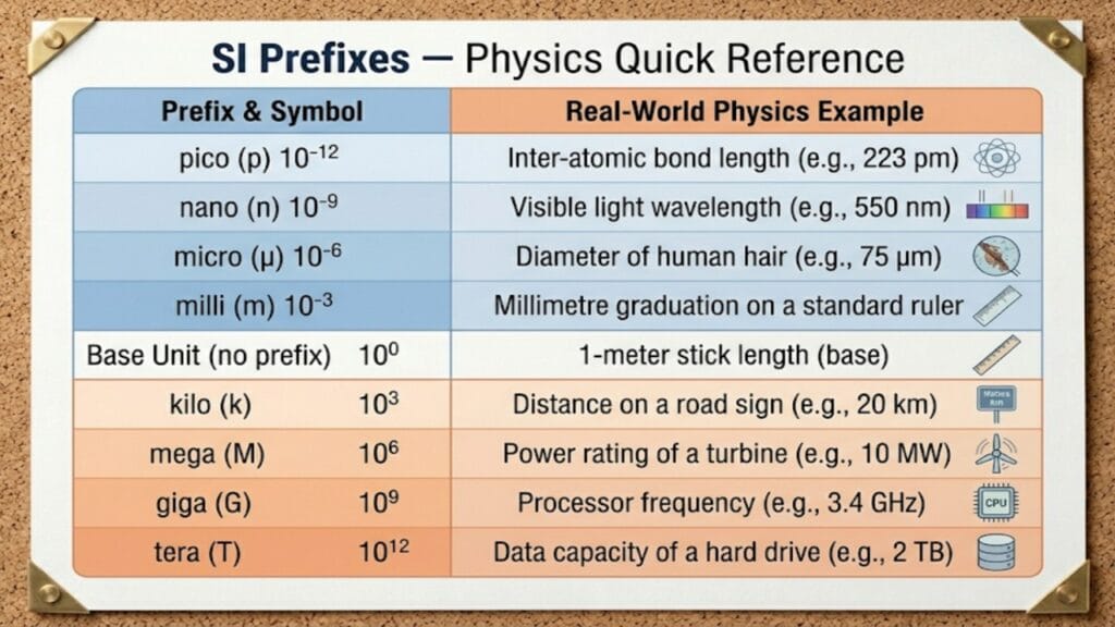 si prefixes from pico to tera