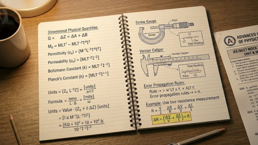 units and measurements one shot revision jee neet
