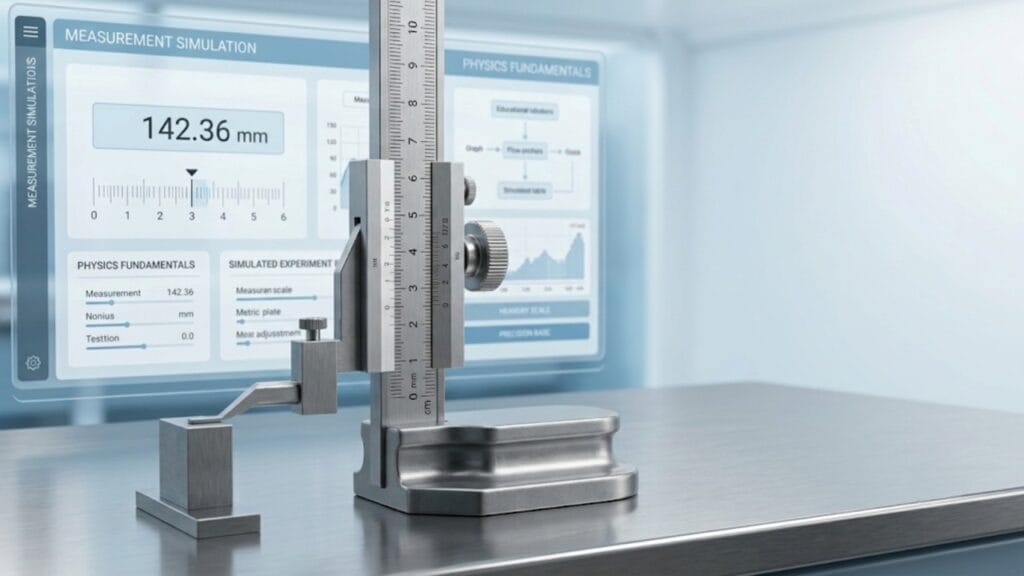 Height Gauge Simulator – Online Physics Measurement Tool