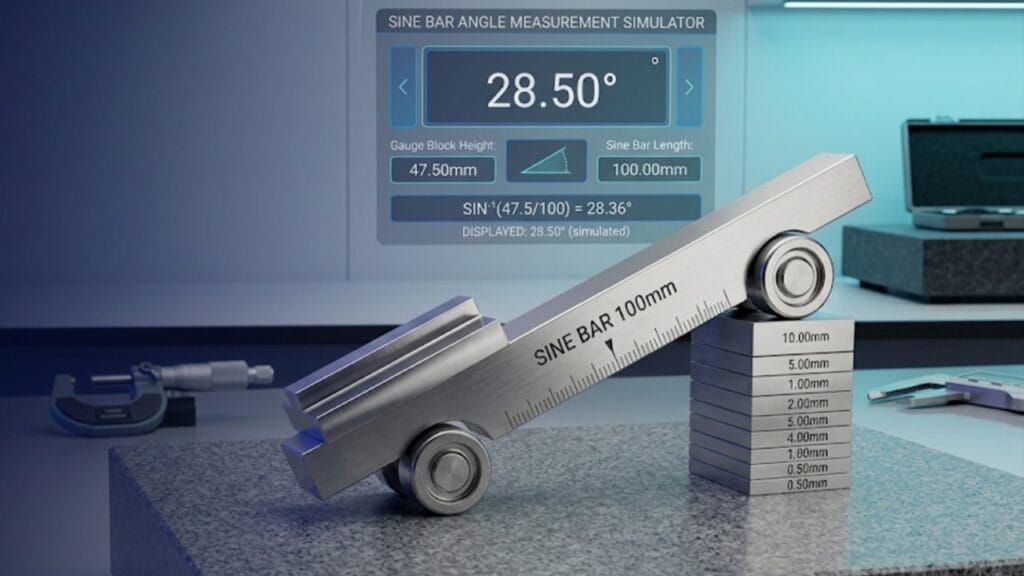 Sine Bar Angle Measurement Simulator – Online Physics Simulator